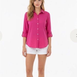Xirena Beau Pink Button-Up Shirt